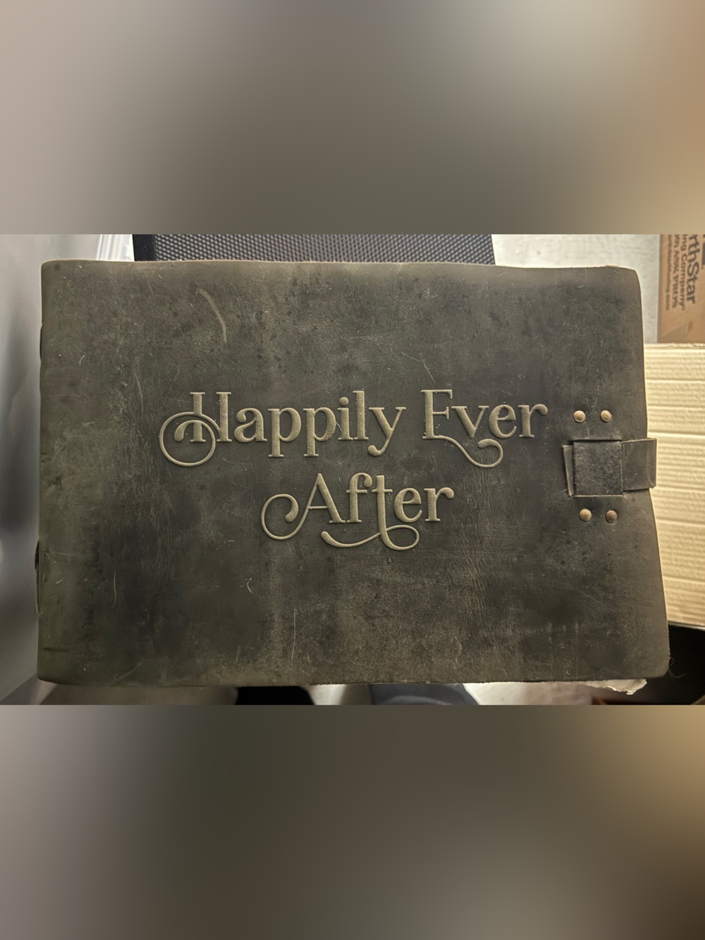 Vintage Distressed Happily Ever After Wedding Photo Album / Scrapbook